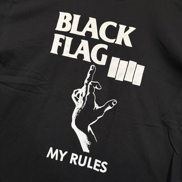 Black Flag My Rules Punk T-shirt Size Extra Large - Picture 4 of 4